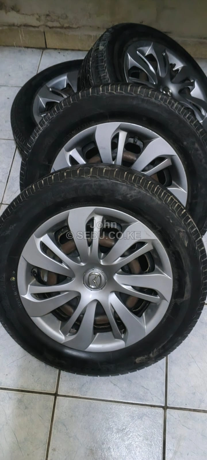 Mazda Car 4 Tyres, Size 15, In Good Condition.